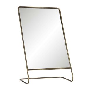 Stojací vintage zrcadlo ve zlatém kovovém rámu Dianne - 22*11*36 cm