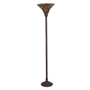 Stojací vitrážová lampa Tiffany Dragonfly – Ø 38*186 cm E27/max 1*60W