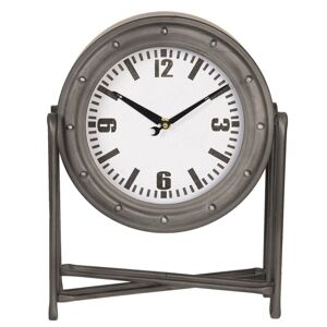 Stolní kovové hodiny v industriálním stylu - 28*12*36 cm