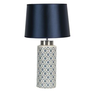 Stolní lampa s keramickou základnou a tmavě modrým stínidlem Oignons – Ø 28*50 cm E27/max 1*60W