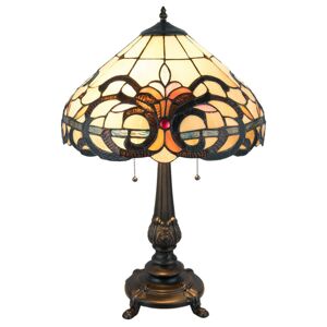 Stolní lampa Tiffany Christelle - Ø 40*63 cm / E27/max 2*60W