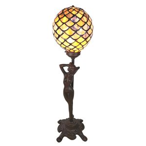 Stolní vitrážová lampa Tiffany Femme - 21*21*51 cm