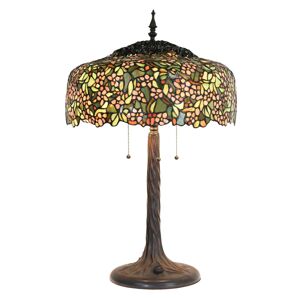 Stolní vitrážová lampa Tiffany Prairie – Ø 46 cm E27/max 3*60W