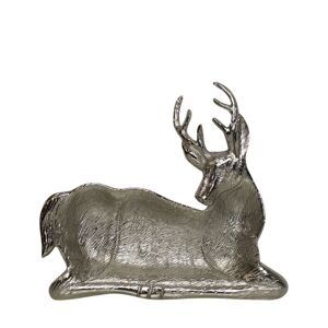 Stříbrná kovová mísa ve tvaru jelena  - 26*28*2cm