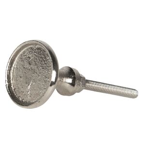 Stříbrná kulatá kovová úchytka- Ø 3*3 cm