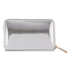 Stříbrná lesklá peněženka - 13*8 cm