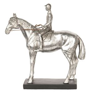 Stříbrná socha Jezdec na koni  - 26*9*27 cm
