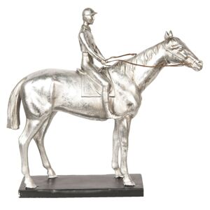 Stříbrná socha Jezdec na koni - 44*14*42 cm