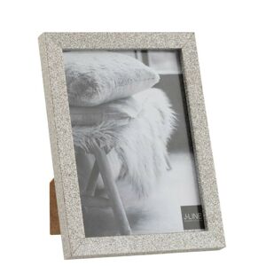 Stříbrný dekorativní fotorámeček s flitry Glitter silver - 15*2*20 cm / 13*18cm J-Line by Jolipa