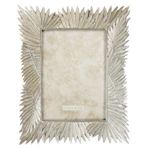 Stříbrný fotorámeček s dekorací listů Feuilles - 20*2*25 cm / 13*18 cm