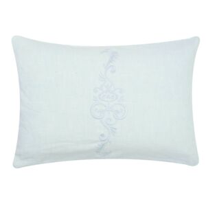 Světle modrý bavlněný polštář s výplní French Flower - 35*50 cm