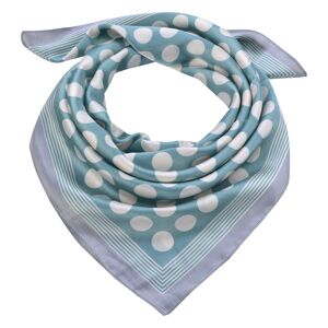 Světle modrý šátek s bílými puntíky - 70*70 cm