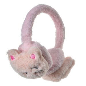Světle růžové chlupaté dětské klapky na uši ve tvaru kočičky  Clayre & Eef