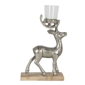 Stříbrná dekorativní smečka psů - 52*12*14 cm Clayre & Eef