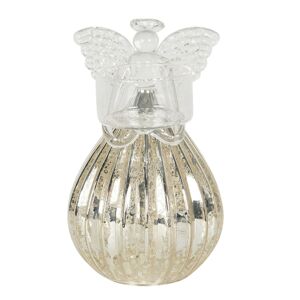 Dekorační skleněný anděl na čajovou svíčku - Ø 8*13 cm