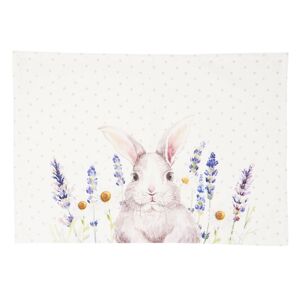 Textilní prostírání Lavander Fields s králíčkem - 48*33 cm - 6ks