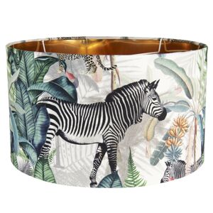 Textilní stínidlo s motivem divokých zvířat Safari – Ø 45*28 cm / E27