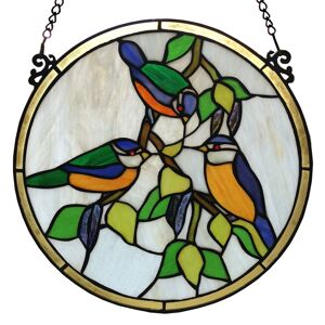 Tiffany panel Les oiseaux – Ø 30 cm