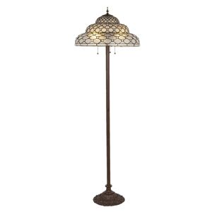 Tiffany stojací lampa Danette – 	Ø 52*166 cm E27/max 3*60W