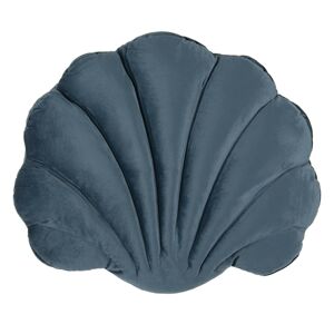 Tmavě modrý polštář ve tvaru mušle Frona - 38*48 cm