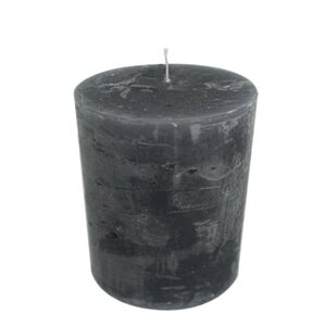 Tmavě šedá nevonná svíčka XL válec - Ø 10*15cm