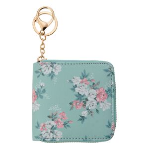 Tyrkysová peněženka s květy Roseflow - 10*10 cm
