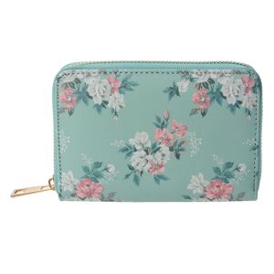 Tyrkysová peněženka s květy Roseflow - 10*15 cm