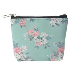 Tyrkysová peněženka s květy Roseflow - 10*8 cm