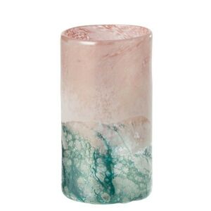 Tyrkysovo - růžová skleněná váza Blush S - Ø13*24 cm