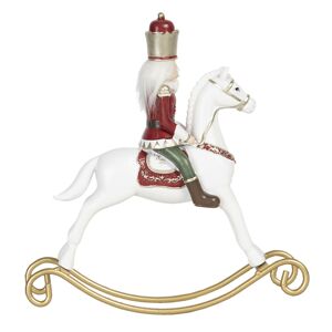 Vánoční dekorace Louskáček na houpacím koni - 22*4*23 cm