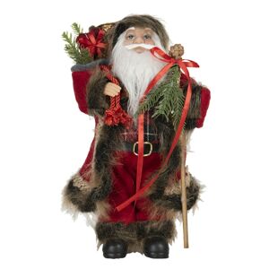 Vánoční dekorace Santa s nůší - 15*11*30 cm