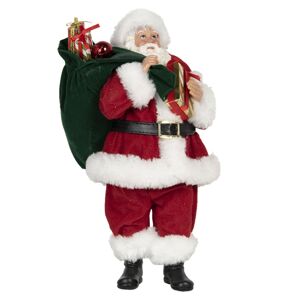 Vánoční dekorace Santa s pytlem dárků - 14*14*28 cm