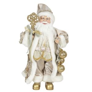 Vánoční dekorace Santa se zlatými ozdobami - 15*11*30 cm