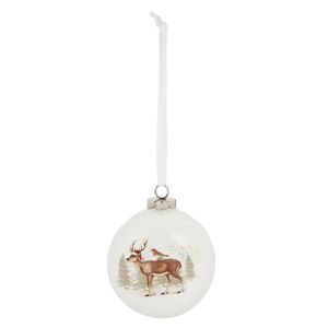 Vánoční koule s jelenem -  Ø 8*9 cm