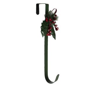 Vánoční zelený závěsný věšák na dveře - 15*10*38 cm Clayre & Eef