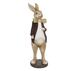 Veliká dekorační soška králíka se zlatým motýlkem - 18*17*54 cm