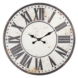 Veliké vintage hodiny s rezem - Ø 70*5 cm
