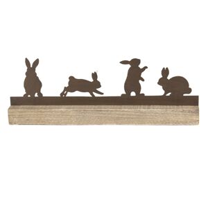 Velikonoční dekorace 4 králíci - 35*5*12 cm Clayre & Eef