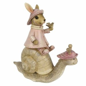 Velikonoční dekorace králičí slečny na šnekovi - 15*6*15 cm