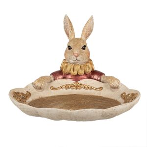 Velikonoční dekorace králík s podnosem - 22*21*15 cm Clayre & Eef