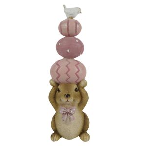 Velikonoční dekorace králíka s vajíčky - 7*6*19 cm