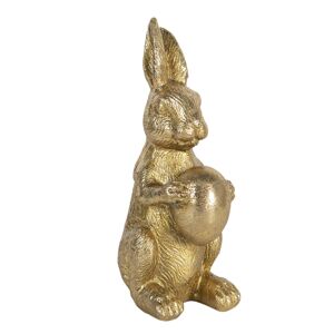 Velikonoční dekorace zlatého králíka s vajíčkem Métallique - 8*5*13 cm