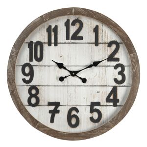 Velké nástěnné hodiny s patinou – 	Ø 60*6 cm / 1*AA