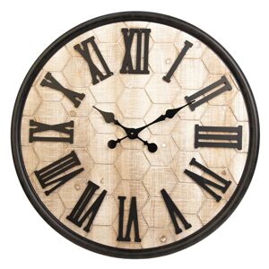 Velké nástěnné hodiny s římskými číslicemi - Ø 76*5 cm / 1*AA