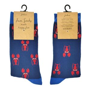 Veselé modré ponožky s humry - 39-41