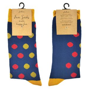Veselé modré ponožky s puntíky - 39-41