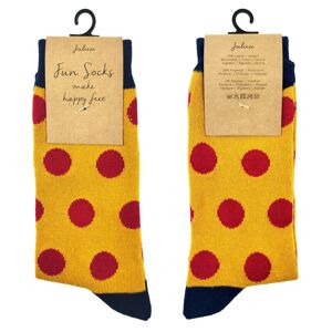 Veselé žluté ponožky s puntíky - 35-38