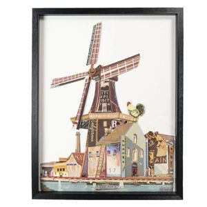 Větrný mlýn Paříž v rámu - 64*4*82 cm