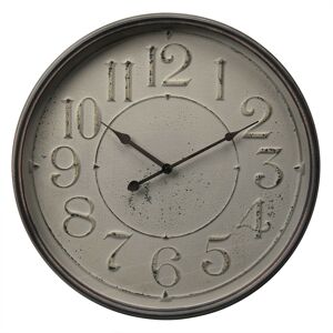 Vintage kovové hodiny s patinou - Ø 48*6 cm