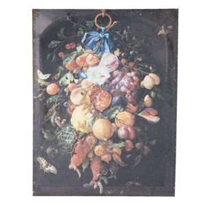 Vintage obraz s motivem ovoce a motýly - 55*3*73 cm